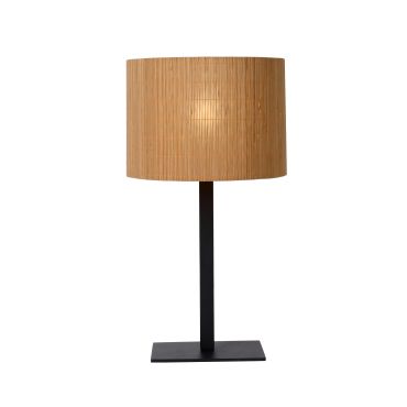 Lucide Magius - lampe à poser - Ø 28 x 52 cm - brun clair et noir