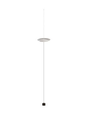 Nova Luce Olos - lampe suspendue - 35 x 370 x 10 cm - 21W dimmable LED inclus - blanc sablé et miroir chromé