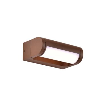 VK Lighting Shade - applique murale d'extérieur - 17,3 x 6,3 x 11,1 cm - 12W LED inclus - IP65 - brun rouille