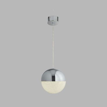Searchlight Marbles - lampe suspendue - Ø 25 x 150 cm - 18W LED dimmable inclus - chrome