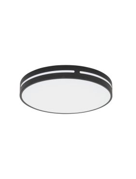 Nova Luce Wheel - plafonnier - Ø 45 x 6 cm - 30W LED inclus - noir sable
