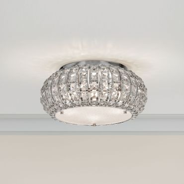 Searchlight Marilyn - plafonnier - Ø 36 x 16,5 cm - chrome