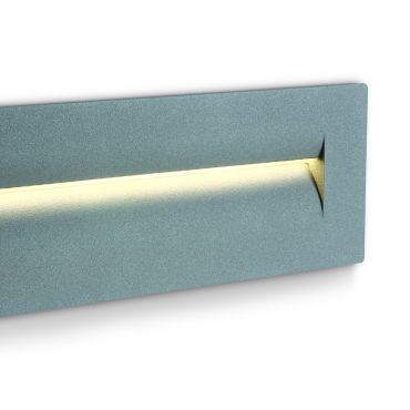 ONE Light Dark Light - applique murale encastrée - 25 x 7,3 x 8,7 cm - 8,5W LED inclus - IP65 - gris