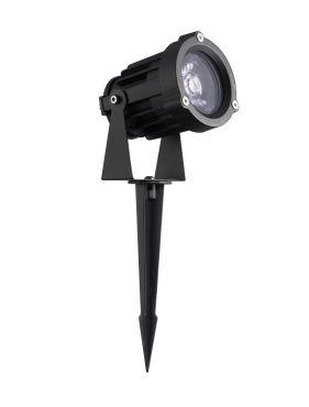 Nova Luce Quick – spot de sol sur piquet - Ø 8 x 14 cm - 13W LED inclus - IP65 - noir sablé