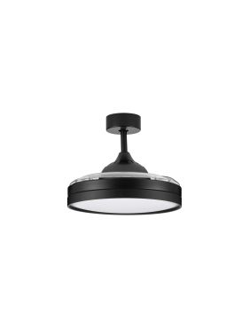 Nova Luce Nevma - ventilateur de plafond avec lumière et télécommande - Ø 107 x 49 cm - 36W LED inclus - noir mat