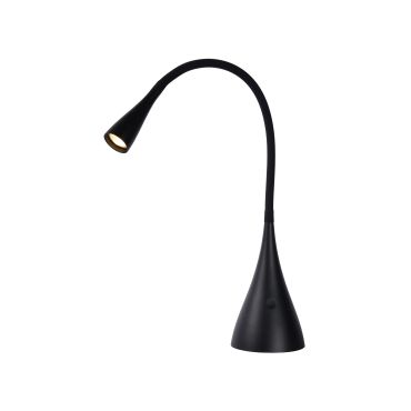Lucide Zozy - lampe de bureau - 12 x 9 x 30,5 cm - 3W LED dimmable inclus - noir