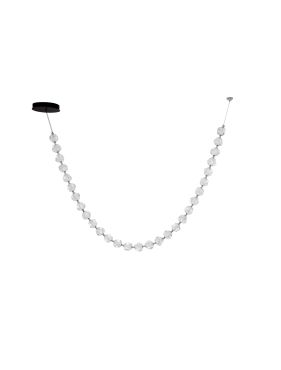 Nova Luce Ifos - lampe suspendue - 10 x 385 cm - 119W dimmable LED inclus - noir sablé et métal chromé
