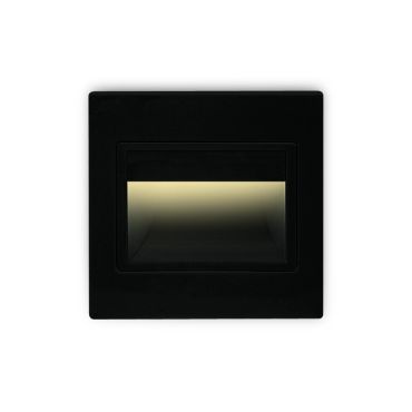 ONE Light Indoor Square Wall Recessed - applique murale encastrée - 9,4 x 3,5 x 9,4 cm - 1,5W LED inclus - noir