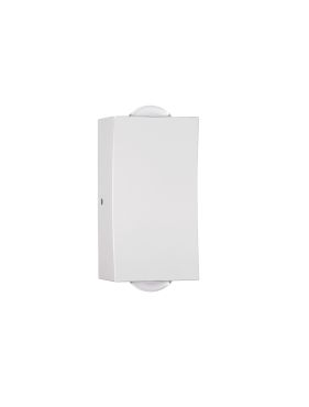 Nova Luce Dewei - applique murale extérieure - 5 x 9 x 4 cm - 2 x 2W LED inclus - IP54 - blanc sablé