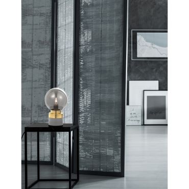 Nova Luce Juliet - lampe à poser - Ø 15 x 24 cm - gris et laiton