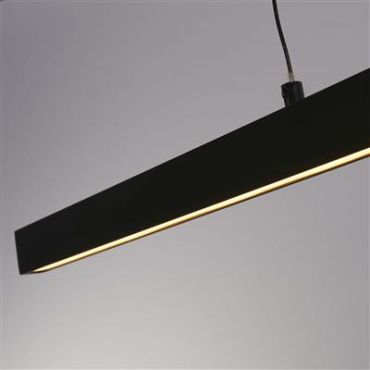 Searchlight Layla - lampe suspendue - 101 x 8 x 190 cm - 29W dim-to-warm LED inclus - motion-controlled - noir