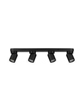 Nova Luce Amecy - spot en saillie 4L - 60 x 12,5 x 6,5 cm - noir sablé