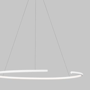 Nova Luce Breda - lampe suspendue - Ø 70 x 200 cm - 30W LED inclus - blanc sable