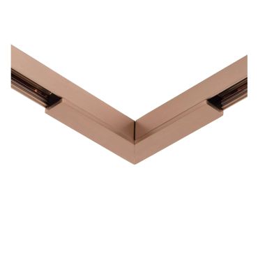 Lucide Linial - système de rails magnétiques - profilé d’angle horizontal &amp; connecteur électrique - 9 x 9 x 1,8 cm - champagne