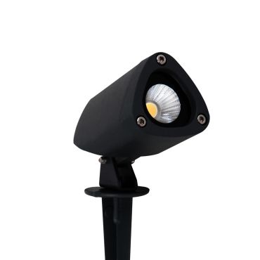 Nova Luce Inside - spot de sol sur piquet - 24 cm - 3W LED inclus - IP65 - noir