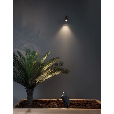Nova Luce Inside - spot de sol sur piquet - 24 cm - 7W LED inclus - IP65 - noir