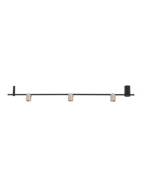 Nova Luce Sirmos - plafonnier - 150 x 18 x 7 cm - 21W dimmable LED inclus - café moka et noir sablé