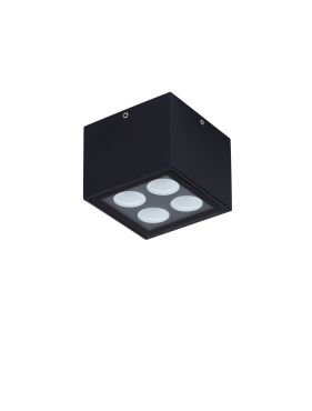 Nova Luce Jax - plafonnier extérieur - 8 x 6,5 x 8 cm - 8W LED inclus - IP54 - anthracite foncé