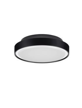 Nova Luce Sky - plafonnier extérieur - Ø 30 x 7,7 cm - 15W LED inclus - IP65 - noir sablé
