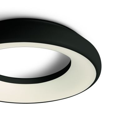 ONE Light Indoor LED - plafonnier - Ø 30 x 4,7 cm - 25W LED inclus - IP40 - noir