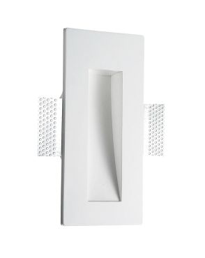 Nova Luce Cirocco - applique encastrée - 24 x 11 cm - crépi blanc