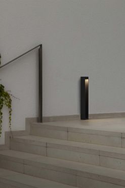Faro Cerler - lampe de jardin - 9 x 60 cm - 9W LED inclus - IP65 - gris foncé