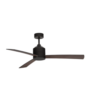 Nova Luce Axel - ventilateur de plafond avec télécommande et option lumière - Ø 137,1 x 38,2 cm - 18W LED inclus - noir &amp; couleur bois