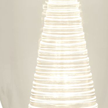 Searchlight Cyclone - lampe à poser - Ø 11,5 x 20,5 cm - 6W LED inclus - chrome et transparent