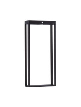 Nova Luce Berni - poteau de jardin solaire avec capteur - 23 x 50 x 8,6 cm - 2W LED inclus - IP65 - anthracite foncé