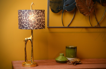 Lucide Extravaganza Miss Tall - lampe à poser - Ø 25 x 60,5cm - Or mat