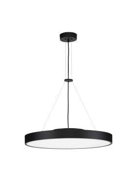 Nova Luce Perfect Profile - lampe suspendue - Ø 40 x 120 cm - 24W LED dimmable inclus - noir