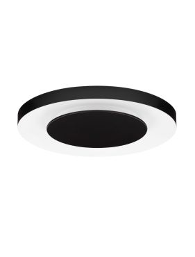 Nova Luce Pada - plafonnier - Ø 60 x 5 cm - 37W dimmable LED inclus - noir sablé et blanc