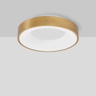 Nova Luce Rando Thin - plafonnier - Ø 38 x 9 cm - 30W LED dimmable inclus - or brossé