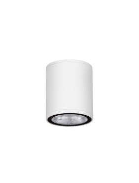 Nova Luce Lumina - plafonnier extérieur - Ø 6,5 x 9 cm - 6W LED inclus - IP65 - blanc sablé