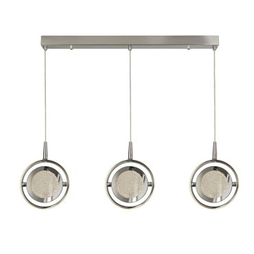 Searchlight Gyroscope - lampe suspendue - 92 x 20,5 x 160 cm - 46W LED dimmable inclus - chrome