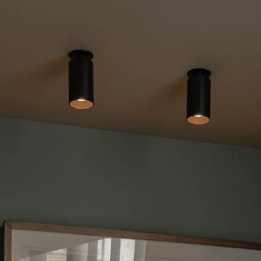 Faro Stan Slim - spot encastrable - Ø 4,2 x 13,1 cm - Ø 38 mm dimension d'encastrement - noir