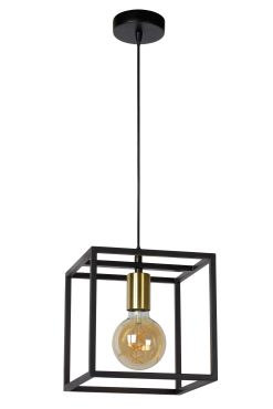 Lucide Ruben - lampe suspendue - 22 x 22 x 150 cm - noir