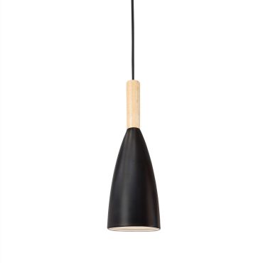 Nova Luce Grant - lampe suspendue - Ø 9 x 155 cm - noir et brun