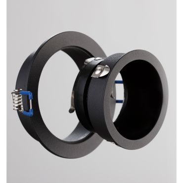 Nova Luce Take - spot encastrable - Ø 92 mm, Ø 76 mm encastrable - noir sable