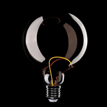 Creative Cables Lampe à filament LED magnétique - Ø 12,5 x 17,8 cm - E27 - 2,8W - 1800K - fumé