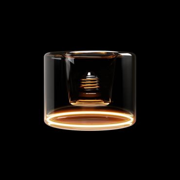 Creative Cables Lampe LED Ghost Donut - Ø 12 x 9 cm - E27 - 6W dimmable - 1900K - fumé