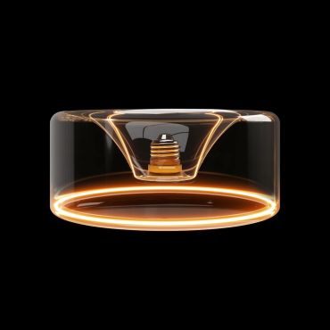 Creative Cables Lampe LED Ghost Donut - Ø 19 x 8 cm - E27 - 6W - 2200K - transparent