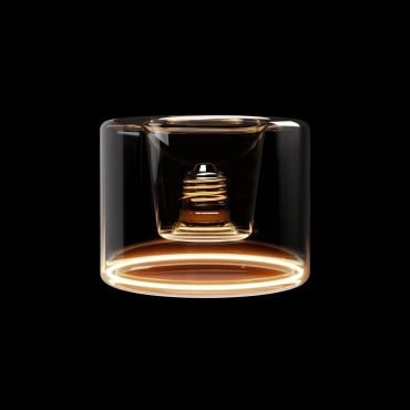 Creative Cables Ampoule LED Ghost Donut - Ø 12 x 9 cm - E27 - 6W dimmable - 2200K - transparent