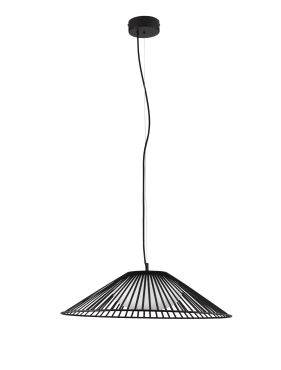 Nova Luce Brume - lampe suspendue - Ø 60 x 148 cm - 21W LED inclus - noir mat