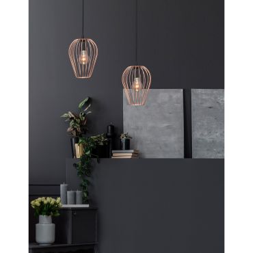 Nova Luce Sage - lampe suspendue - Ø 17 x 140 cm - cuivre