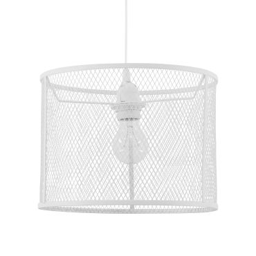 Nova Luce Net - lampe suspendue - Ø 30 x 140 cm - blanc