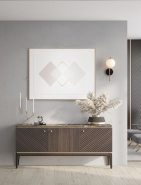 Nova Luce Savoy - applique murale - Ø 11 x 34 cm - satin doré, noir mat et blanc opale