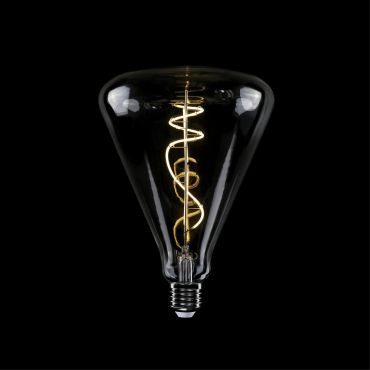 Daylight Italia Lampe LED Cône - Ø 14 x 20 cm - E27 - 10W dimmable - 2700K - transparent