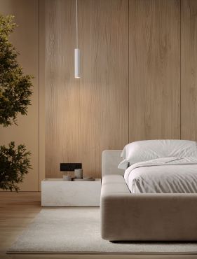Nova Luce Mor - lampe suspendue - Ø 4 x 200 cm - blanc