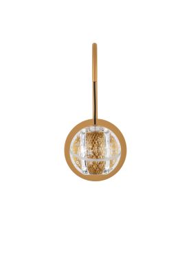 Nova Luce Licio - applique murale - Ø 12 x 26 cm - 4W LED inclus - or